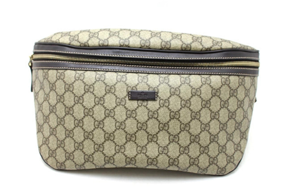 Gucci canvas body bag Beige Cream brown